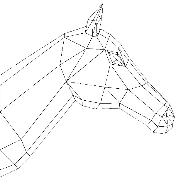 Papercraft horsehead